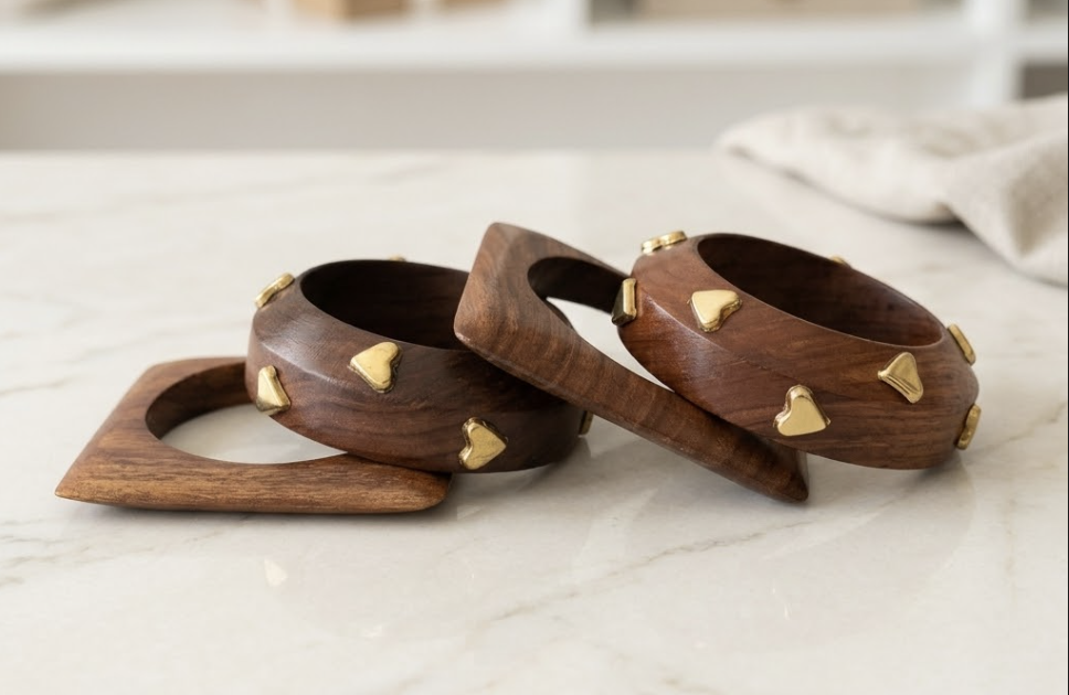 Boho Chic Wooden Statement Set
